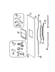 Freezer Outer Door parts for Jenn-Air Refrigerator JSD2574ARA from AppliancePartsPros.com