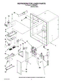 02 - Refrigerator Liner Parts parts for Jenn-Air Refrigerator JFI2089AEP9 from AppliancePartsPros.com