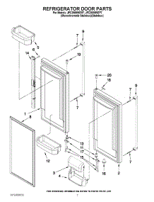 04 - Refrigerator Door Parts parts for Jenn-Air Refrigerator JFC2089WEM7 from AppliancePartsPros.com