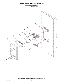 08 - Dispenser Front Parts parts for Jenn-Air Refrigerator JFI2089AEP9 from AppliancePartsPros.com
