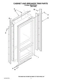 02 - Cabinet And Breaker Trim Parts parts for Jenn-Air Refrigerator JB36NXFXRW01 from AppliancePartsPros.com