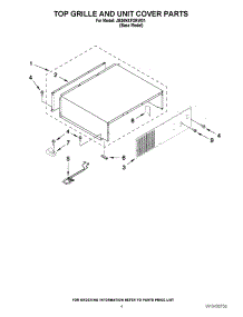 03 - Top Grille And Unit Cover Parts parts for Jenn-Air Refrigerator JB36NXFXRW01 from AppliancePartsPros.com