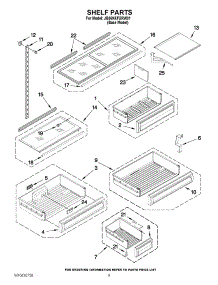 06 - Shelf Parts parts for Jenn-Air Refrigerator JB36NXFXRW01 from AppliancePartsPros.com