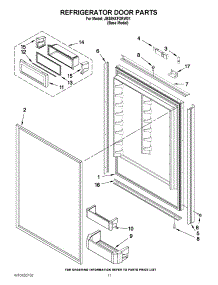 07 - Refrigerator Door Parts parts for Jenn-Air Refrigerator JB36NXFXRW01 from AppliancePartsPros.com