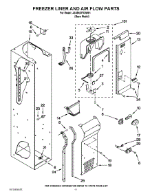 08 - Freezer Liner And Air Flow Parts parts for Jenn-Air Refrigerator JS48NXFXDW01 from AppliancePartsPros.com