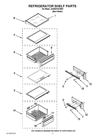 07 - Refrigerator Shelf Parts parts for Jenn-Air Refrigerator JS42NXFXDW01 from AppliancePartsPros.com