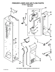 08 - Freezer Liner And Air Flow Parts parts for Jenn-Air Refrigerator JS42NXFXDW01 from AppliancePartsPros.com
