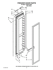 10 - Freezer Door Parts parts for Jenn-Air Refrigerator JS42NXFXDW01 from AppliancePartsPros.com