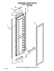 10 - Freezer Door Parts parts for Jenn-Air Refrigerator JS48NXFXDW01 from AppliancePartsPros.com