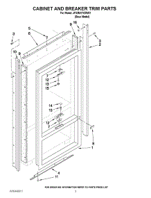 02 - Cabinet And Breaker Trim Parts parts for Jenn-Air Refrigerator JF42NXFXDW01 from AppliancePartsPros.com