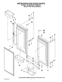 04 - Refrigerator Door Parts parts for Jenn-Air Refrigerator JFC2089WEM6 from AppliancePartsPros.com