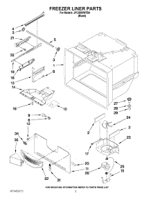 02 - Freezer Liner Parts parts for Jenn-Air Refrigerator JFC2089WTB4 from AppliancePartsPros.com