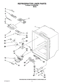 03 - Refrigerator Liner Parts parts for Jenn-Air Refrigerator JFC2089WTB4 from AppliancePartsPros.com