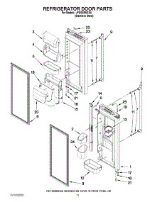 07 - Refrigerator Door Parts parts for Jenn-Air Refrigerator JFI2089WES6 from AppliancePartsPros.com