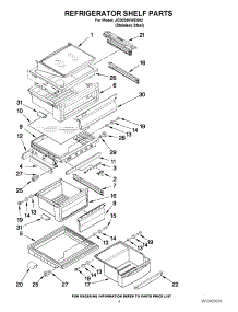 03 - Refrigerator Shelf Parts parts for Jenn-Air Refrigerator JCD2395WES02 from AppliancePartsPros.com