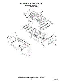 09 - Freezer Door Parts parts for Jenn-Air Refrigerator JFI2089WES6 from AppliancePartsPros.com