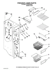 04 - Freezer Liner Parts parts for Jenn-Air Refrigerator JCD2395WES02 from AppliancePartsPros.com