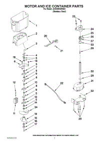 05 - Motor And Ice Container Parts parts for Jenn-Air Refrigerator JCD2395WES02 from AppliancePartsPros.com