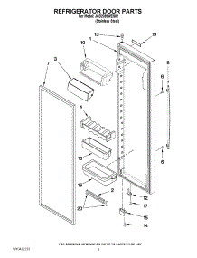 06 - Refrigerator Door Parts parts for Jenn-Air Refrigerator JCD2395WES02 from AppliancePartsPros.com