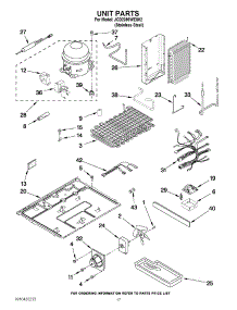 11 - Unit Parts parts for Jenn-Air Refrigerator JCD2395WES02 from AppliancePartsPros.com