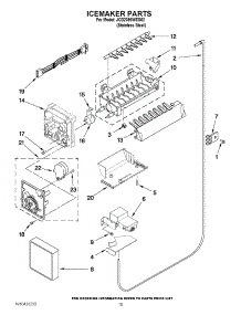 12 - Icemaker Parts parts for Jenn-Air Refrigerator JCD2395WES02 from AppliancePartsPros.com