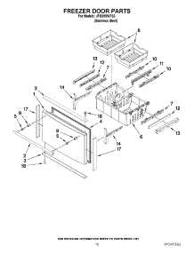 09 - Freezer Door Parts parts for Jenn-Air Refrigerator JFI2089WTS3 from AppliancePartsPros.com