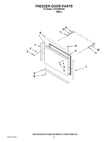 07 - Freezer Door Parts parts for Jenn-Air Refrigerator JFC2089WTB3 from AppliancePartsPros.com