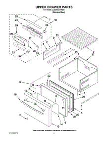 03 - Upper Drawer Parts parts for Jenn-Air Refrigerator JUD248CWRS01 from AppliancePartsPros.com