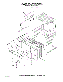 04 - Lower Drawer Parts parts for Jenn-Air Refrigerator JUD248CWRS01 from AppliancePartsPros.com
