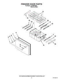 09 - Freezer Door Parts parts for Jenn-Air Refrigerator JFI2089WES4 from AppliancePartsPros.com