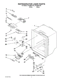 03 - Refrigerator Liner Parts parts for Jenn-Air Refrigerator JFC2089WTW2 from AppliancePartsPros.com