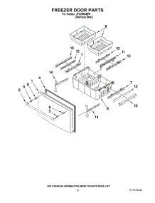 09 - Freezer Door Parts parts for Jenn-Air Refrigerator JFI2089AEP8 from AppliancePartsPros.com