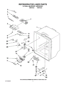 03 - Refrigerator Liner Parts parts for Jenn-Air Refrigerator JBR2088WEM1 from AppliancePartsPros.com