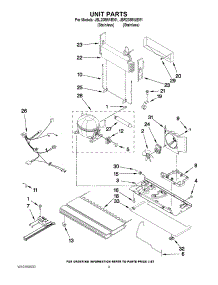 05 - Unit Parts parts for Jenn-Air Refrigerator JBR2088WEM1 from AppliancePartsPros.com