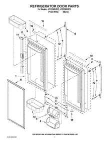 04 - Refrigerator Door Parts parts for Jenn-Air Refrigerator JFC2290VPY2 from AppliancePartsPros.com