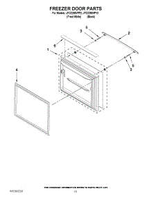 08 - Freezer Door Parts parts for Jenn-Air Refrigerator JFC2290VPF2 from AppliancePartsPros.com