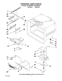 02 - Freezer Liner Parts parts for Jenn-Air Refrigerator JBL2088WEM1 from AppliancePartsPros.com