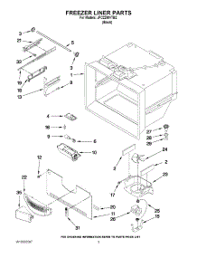 02 - Freezer Liner Parts parts for Jenn-Air Refrigerator JFC2290VTB2 from AppliancePartsPros.com