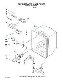 03 - Refrigerator Liner Parts parts for Jenn-Air Refrigerator JFC2290VTB2 from AppliancePartsPros.com