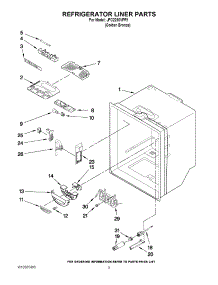 03 - Refrigerator Liner Parts parts for Jenn-Air Refrigerator JFC2290VPR1 from AppliancePartsPros.com