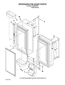 04 - Refrigerator Door Parts parts for Jenn-Air Refrigerator JFC2290VPR1 from AppliancePartsPros.com