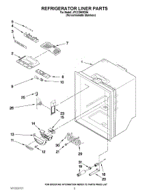 03 - Refrigerator Liner Parts parts for Jenn-Air Refrigerator JFC2290VEM4 from AppliancePartsPros.com