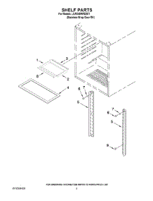 02 - Shelf Parts parts for Jenn-Air Refrigerator JUR248RWES01 from AppliancePartsPros.com