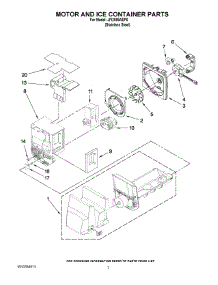 04 - Motor And Ice Container Parts parts for Jenn-Air Refrigerator JFI2089AEP6 from AppliancePartsPros.com