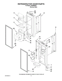 07 - Refrigerator Door Parts parts for Jenn-Air Refrigerator JFI2089WES2 from AppliancePartsPros.com