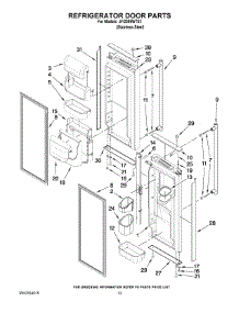 07 - Refrigerator Door Parts parts for Jenn-Air Refrigerator JFI2089WTS1 from AppliancePartsPros.com