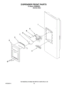 08 - Dispenser Front Parts parts for Jenn-Air Refrigerator JFI2089WES2 from AppliancePartsPros.com