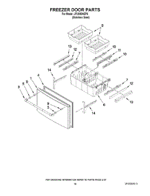 09 - Freezer Door Parts parts for Jenn-Air Refrigerator JFI2089AEP6 from AppliancePartsPros.com