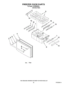 09 - Freezer Door Parts parts for Jenn-Air Refrigerator JFI2089WES2 from AppliancePartsPros.com
