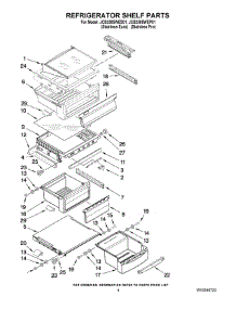 03 - Refrigerator Shelf Parts parts for Maytag Refrigerator JCB2585WES01 from AppliancePartsPros.com